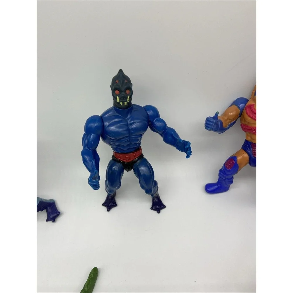Vintage MOTU Action Figure Lot Skeletor Whiplash Wind Raider Mattel 1980s 11pc
